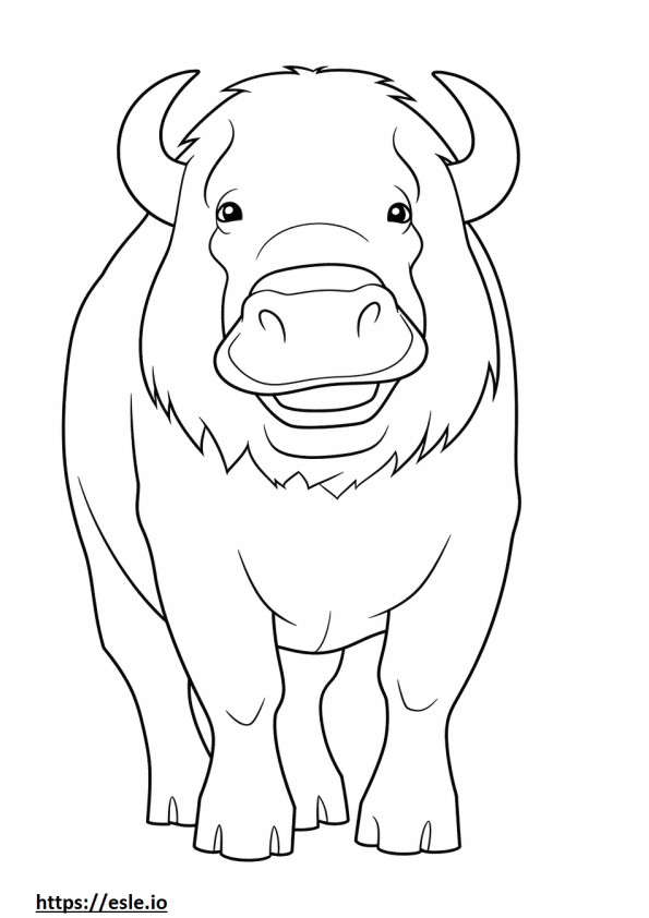 Bufalo gülümseme emojisi boyama