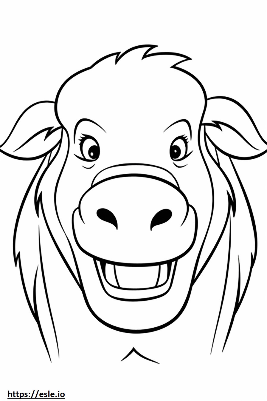 Buffalo hymy emoji värityskuva