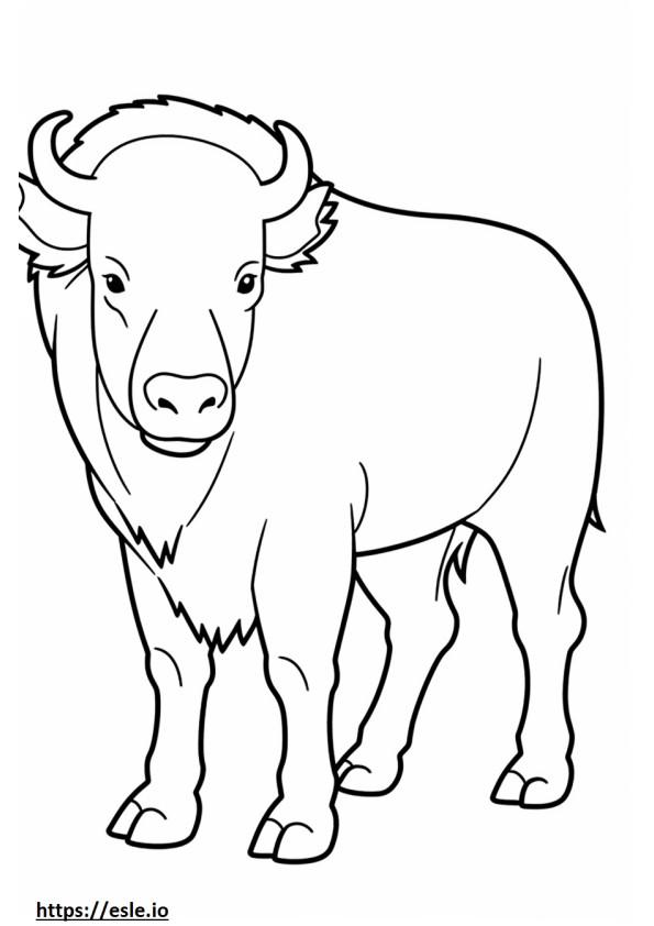 Buffalo cartoon coloring page