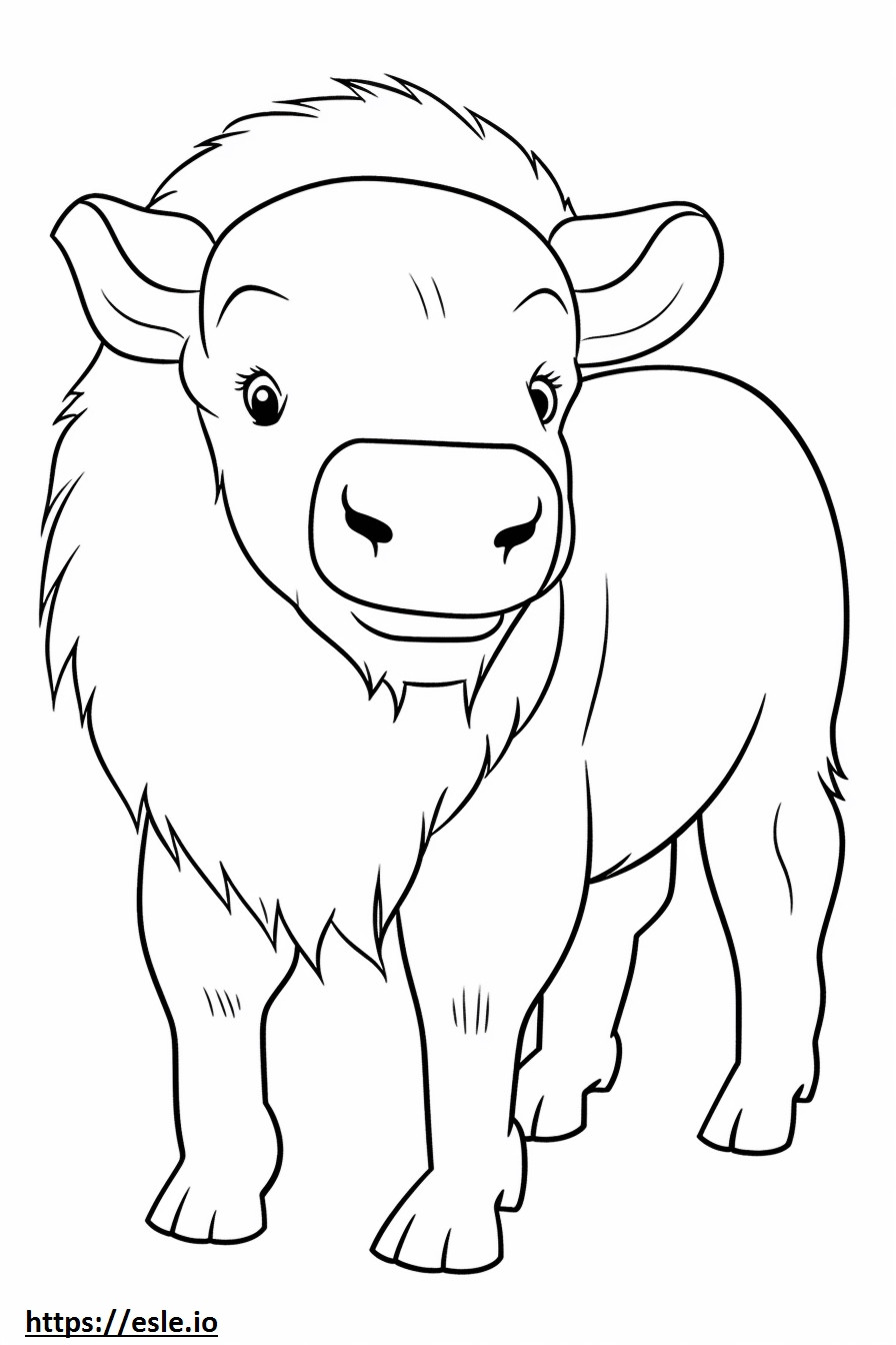 Desenho de búfalo para colorir