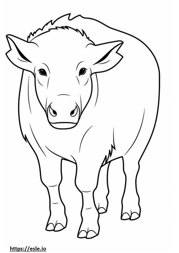 búfalo feliz para colorear e imprimir