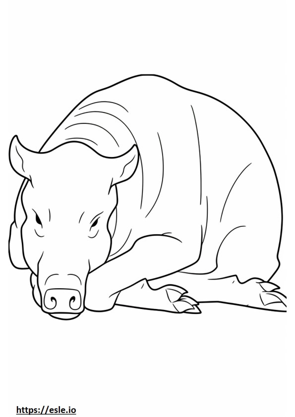 Buffalo Sleeping coloring page