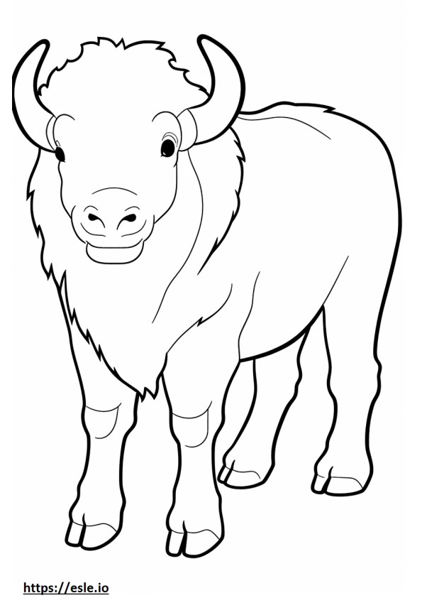Búfalo jogando para colorir