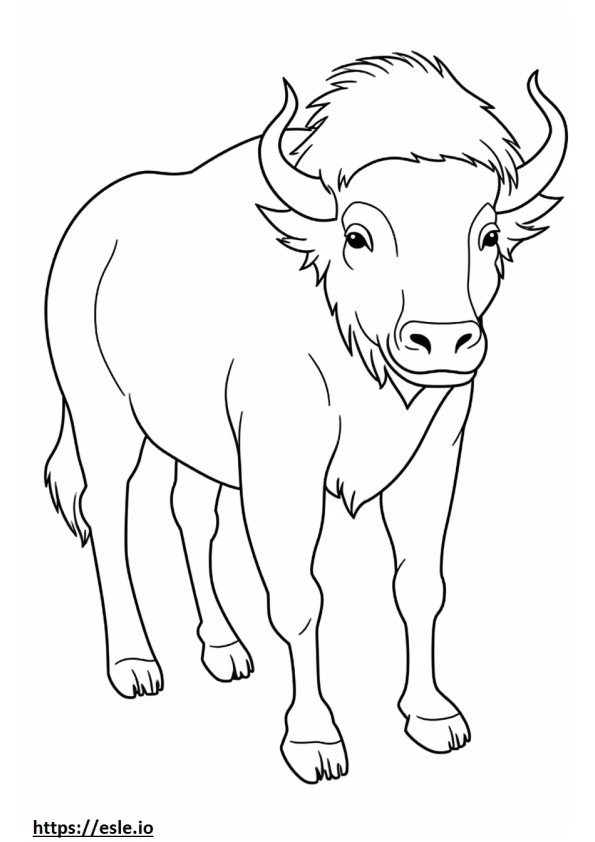 Búfalo jogando para colorir