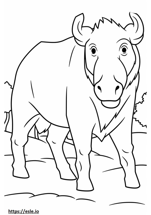 Amichevole con i bufali da colorare