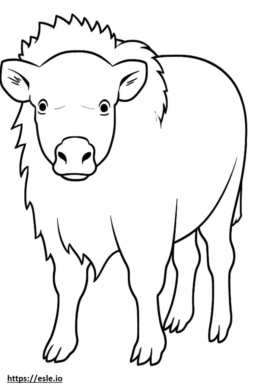 Amigável aos búfalos para colorir
