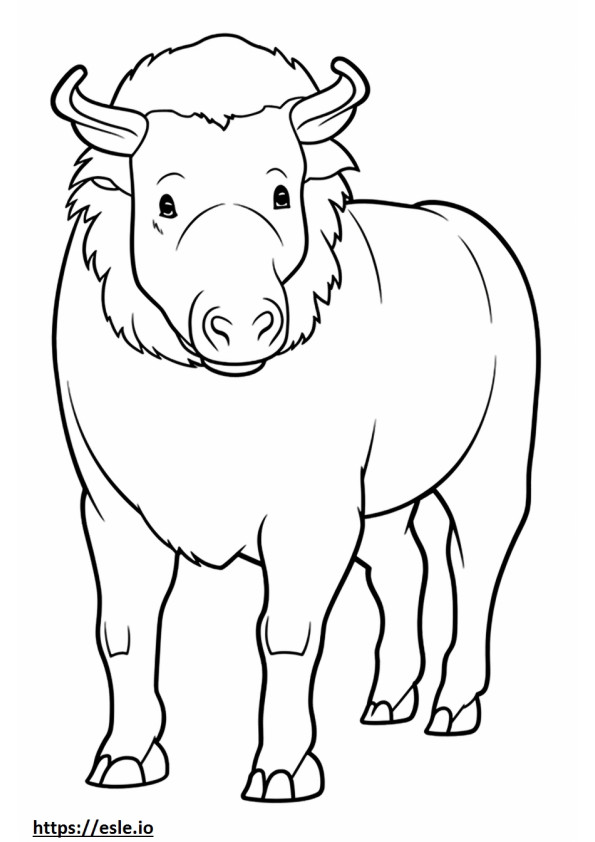 Amigável aos búfalos para colorir