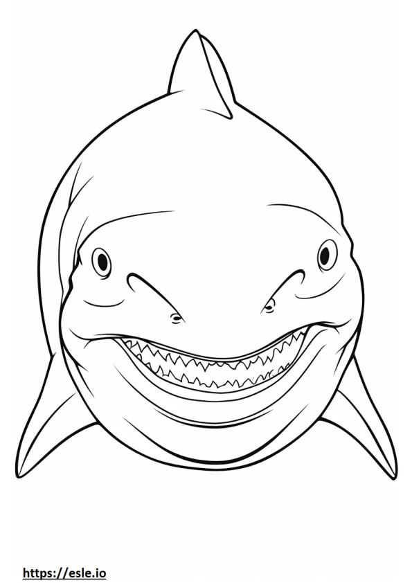 Cara de tubarão-touro para colorir