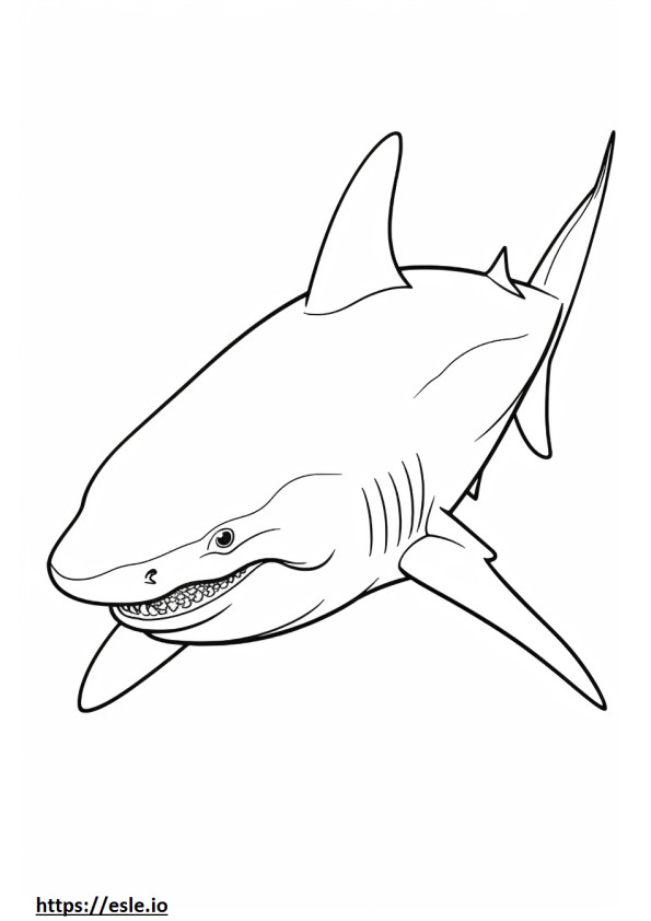 Cucciolo di squalo toro da colorare
