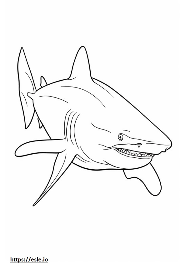 Bull Shark leikkii värityskuva