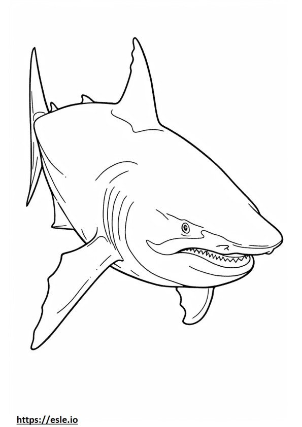 Bull Shark Playing coloring page