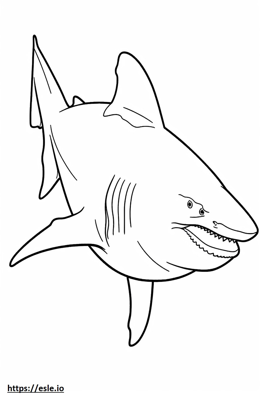 Amigável ao tubarão-touro para colorir