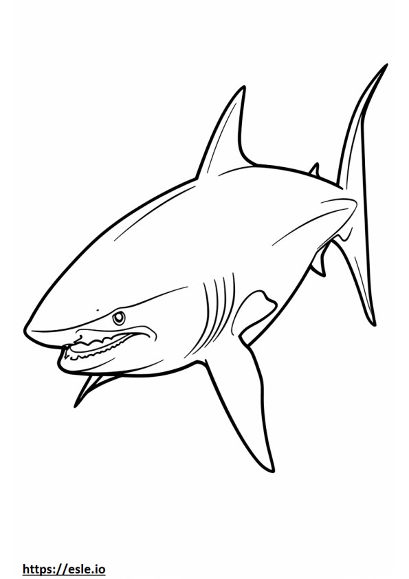 Apto para tiburones toro para colorear e imprimir