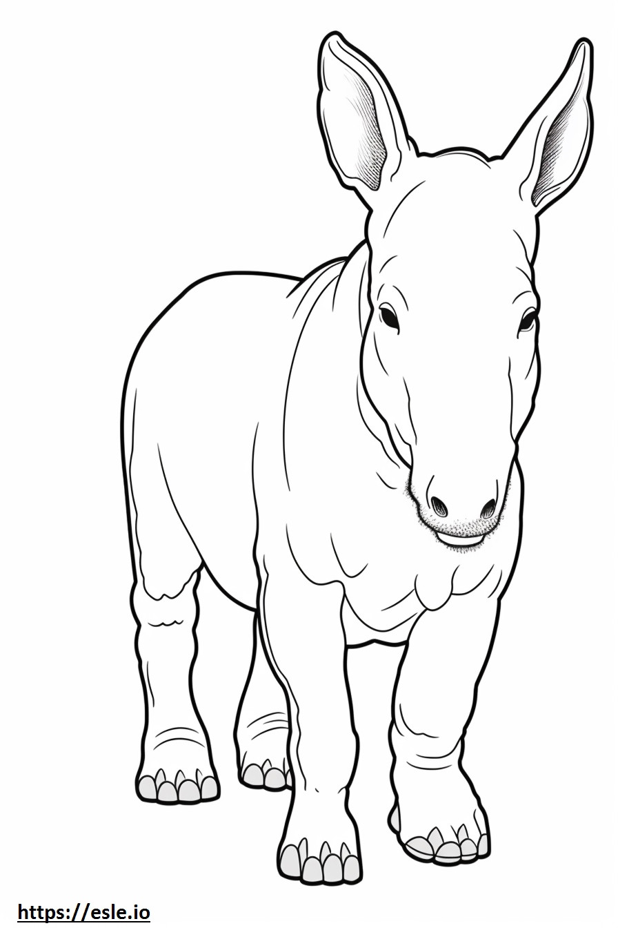 Bull Terrier baby coloring page