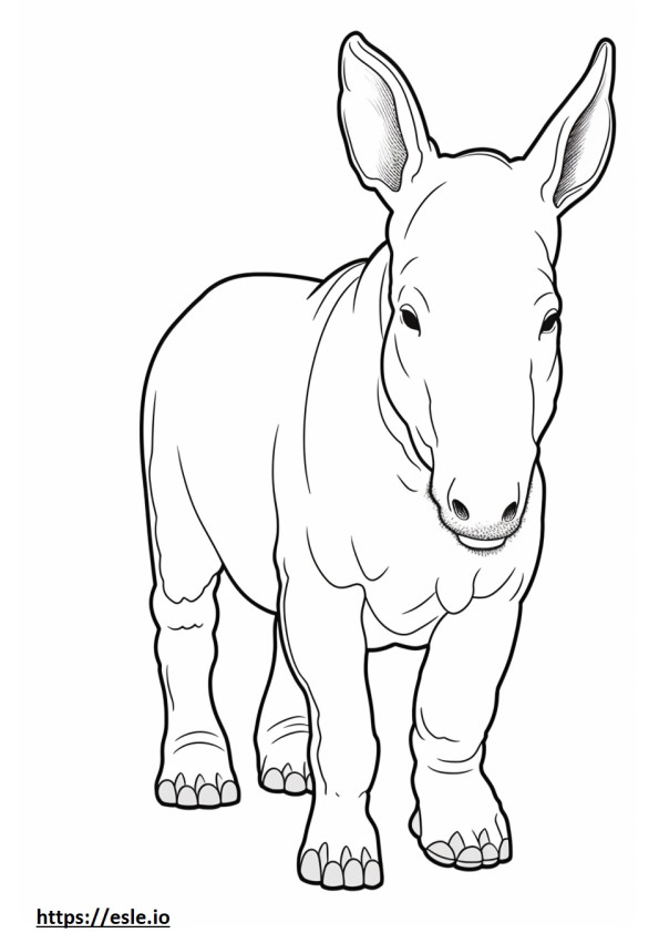 Bull Terrier baby coloring page