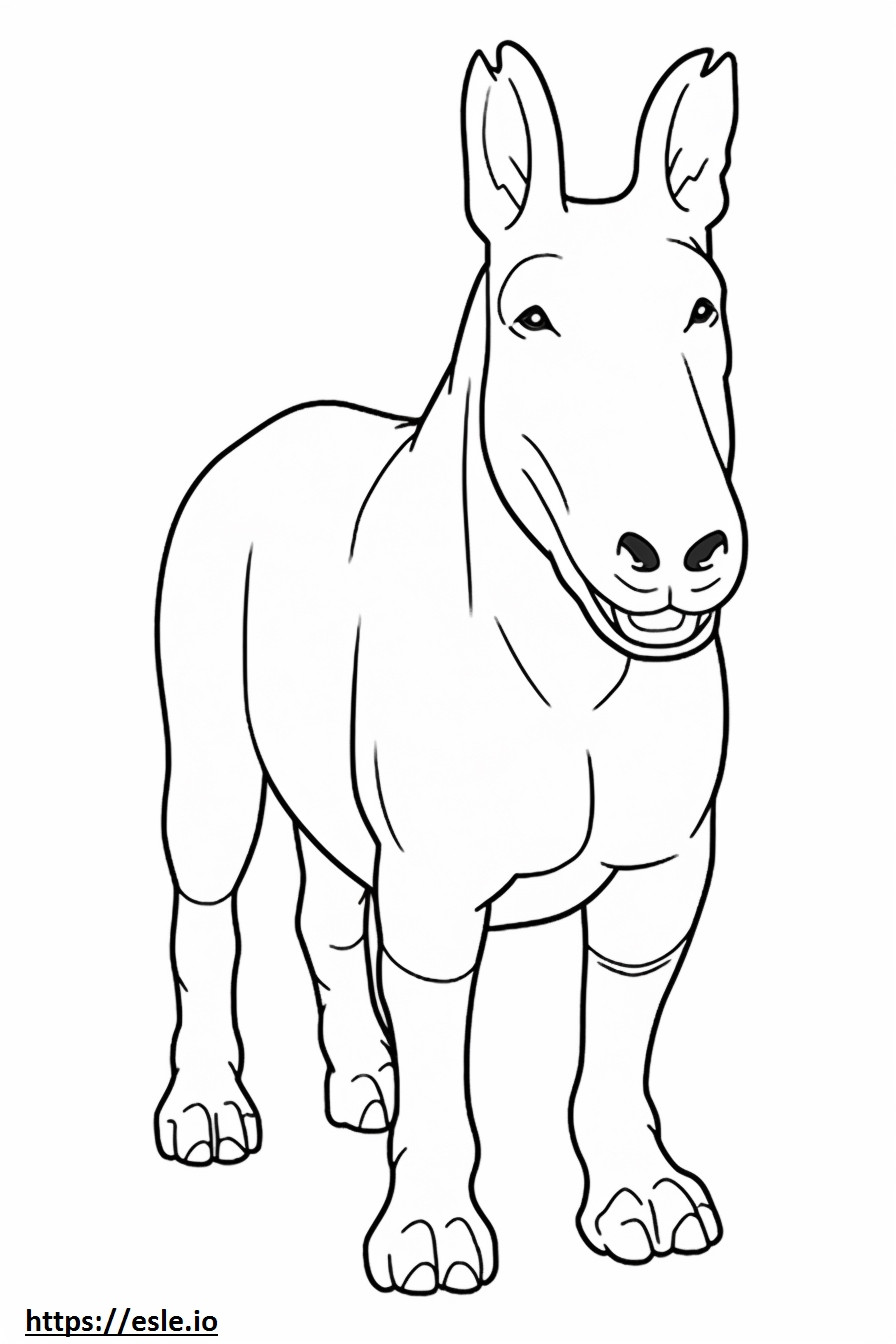 Desenho animado de Bull Terrier para colorir