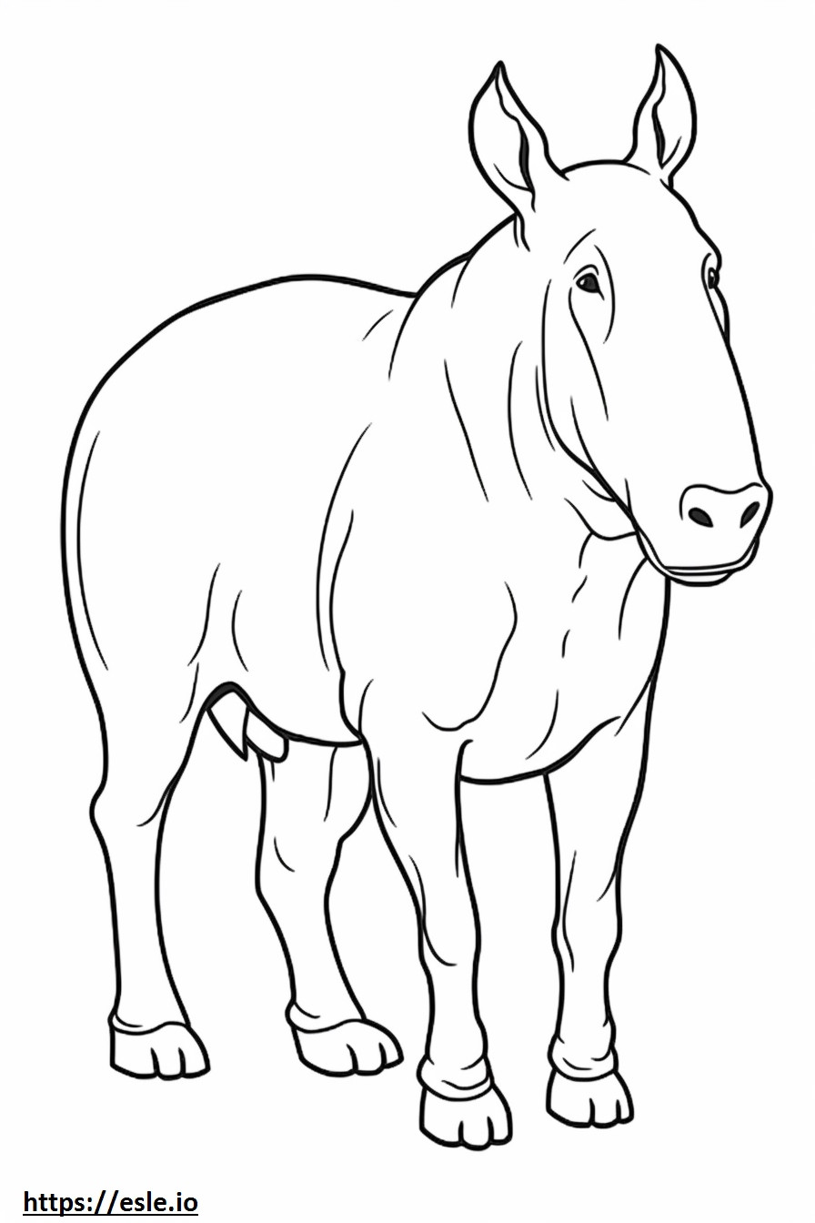 Bull Terrier cartoon coloring page