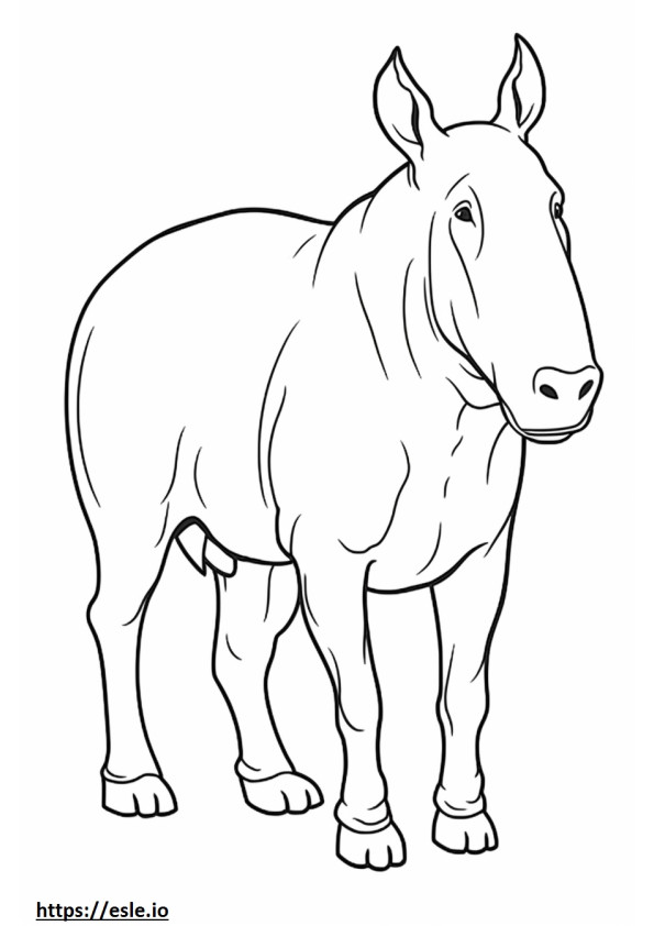 Coloriage Caricature de Bull Terrier à imprimer