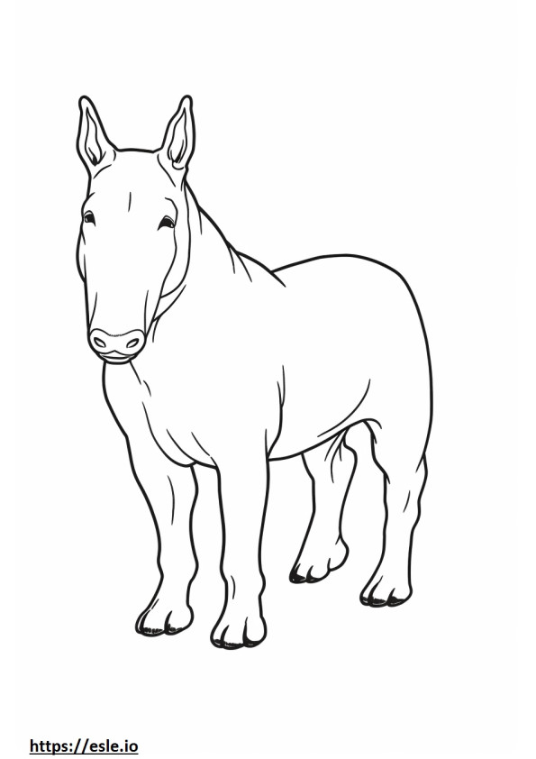 Bull Terrier happy coloring page