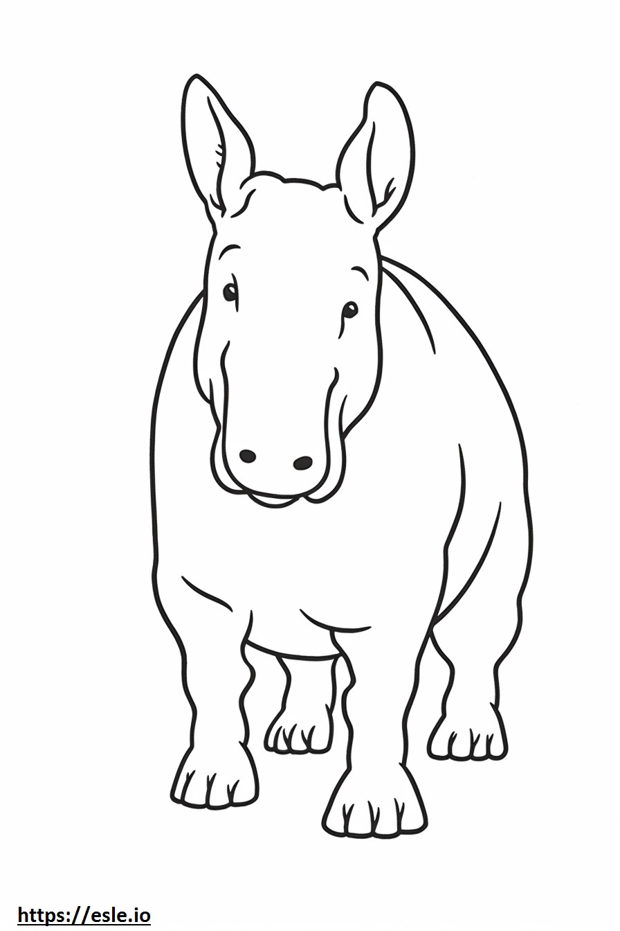 Bull Terrier Kawaii coloring page