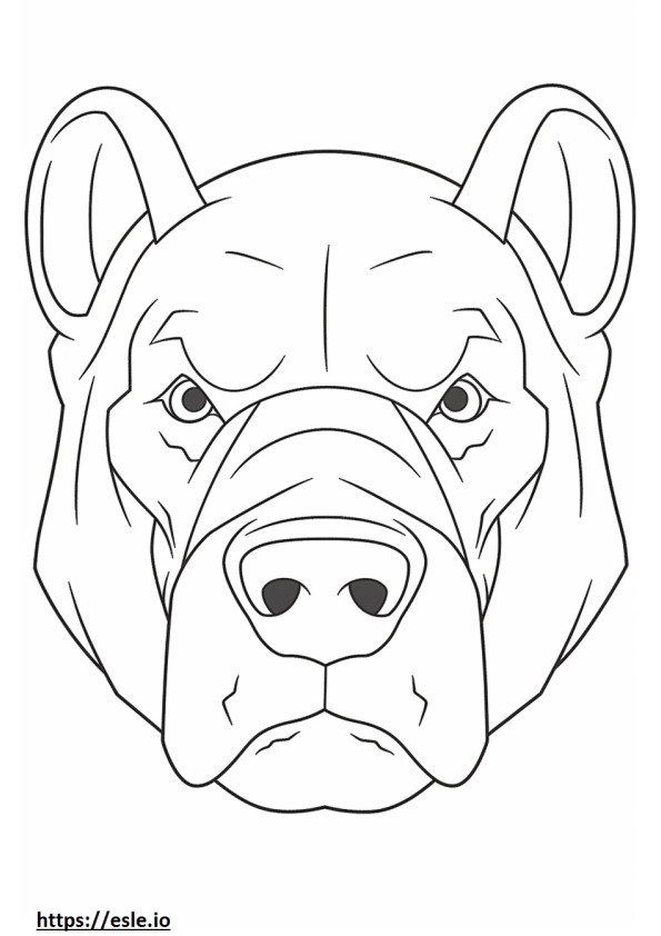 Bulldoggengesicht ausmalbild
