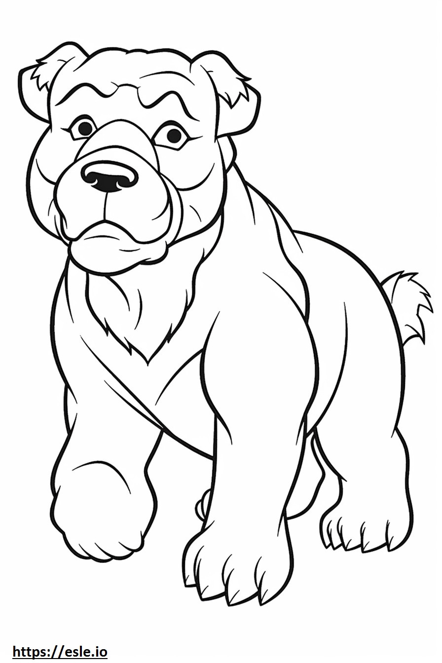 bebe bulldog para colorear e imprimir