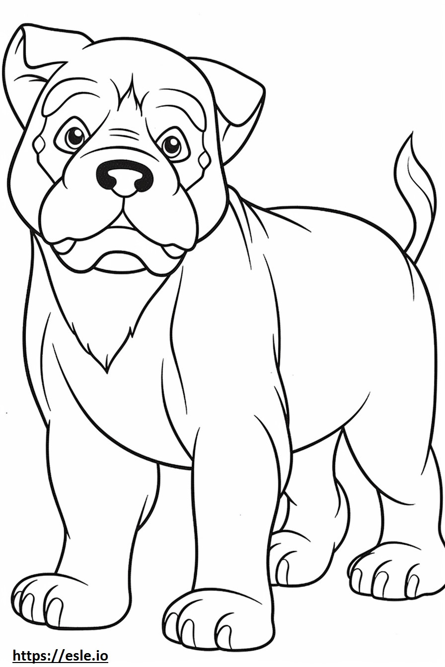 Cucciolo di bulldog da colorare