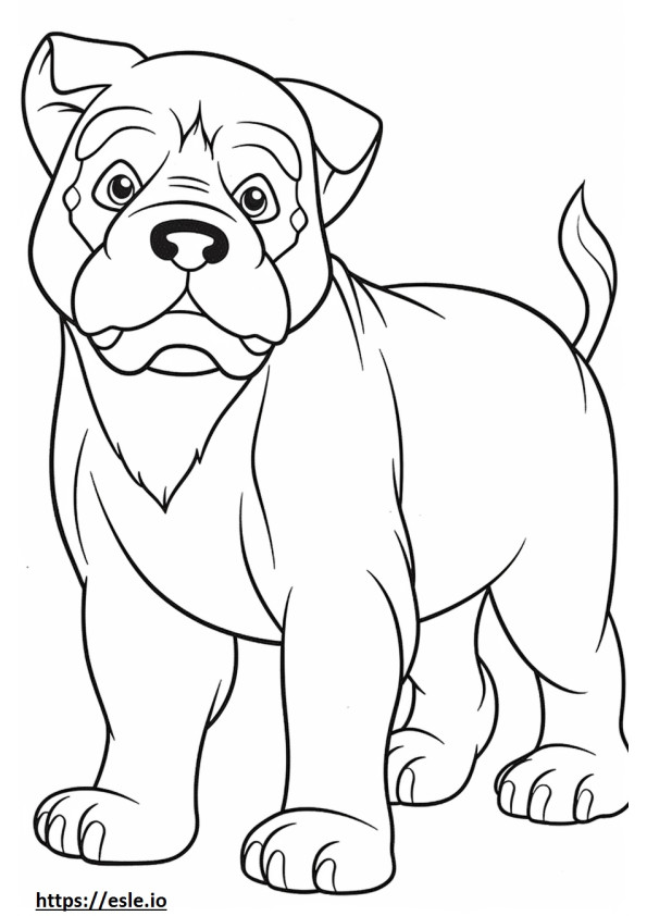 Bulldoggenbaby ausmalbild