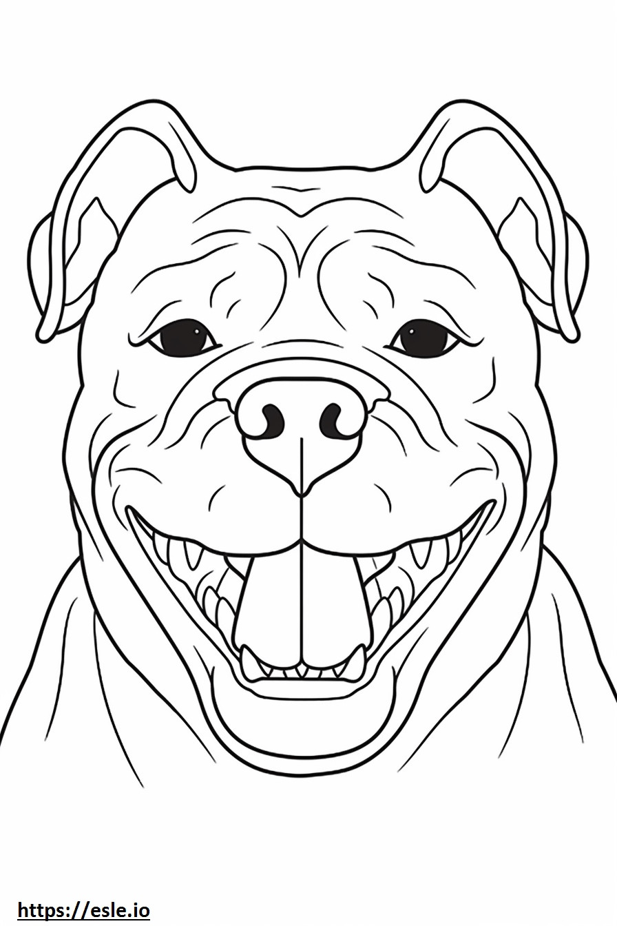 Bulldoggen-Lächeln-Emoji ausmalbild