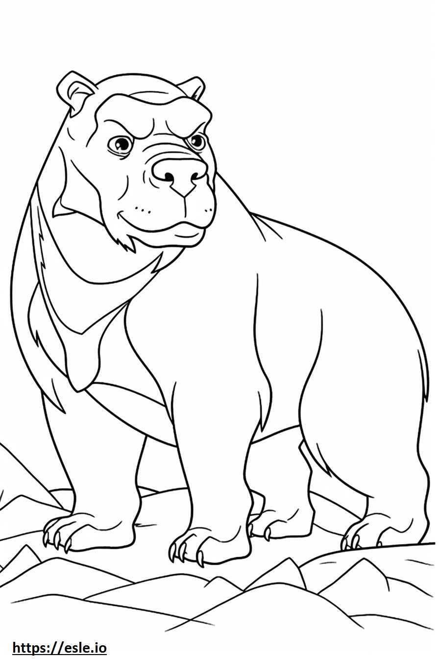 Bulldog rajzfilm szinező