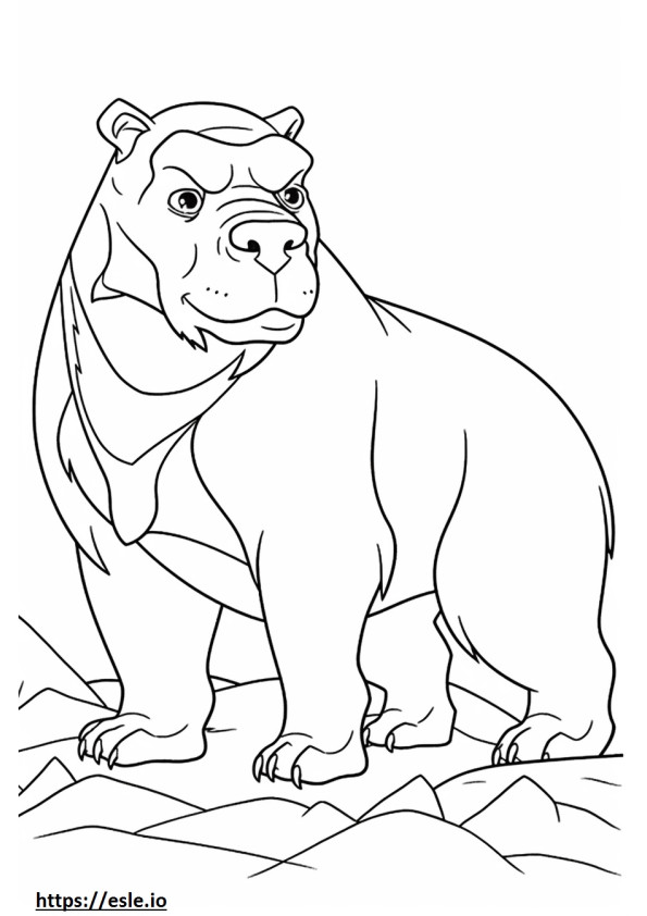 Bulldog sarjakuva värityskuva