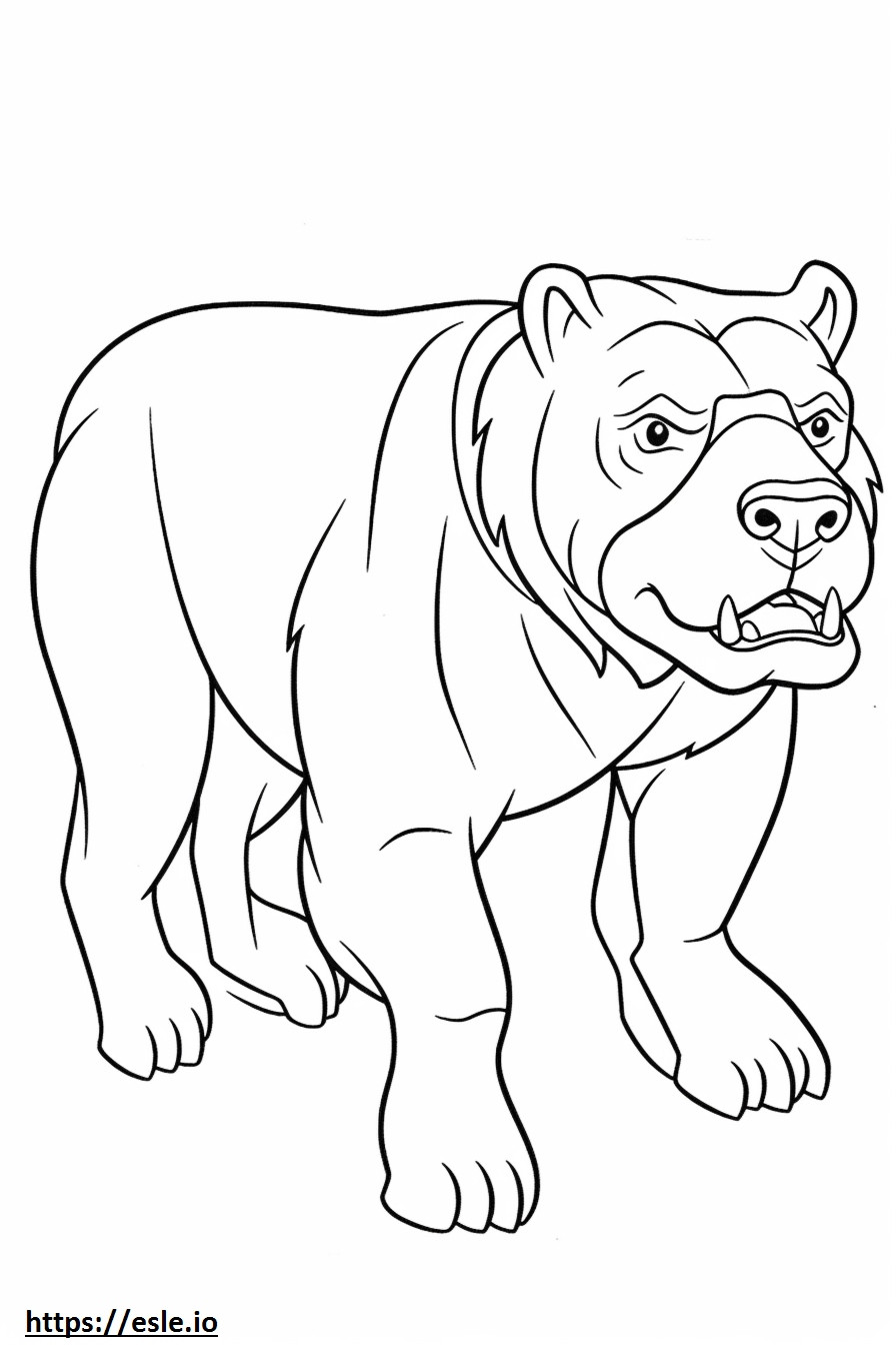 Bulldog sarjakuva värityskuva