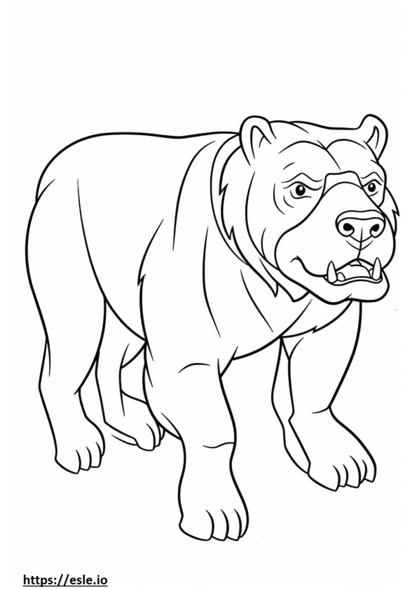 Bulldog rajzfilm szinező