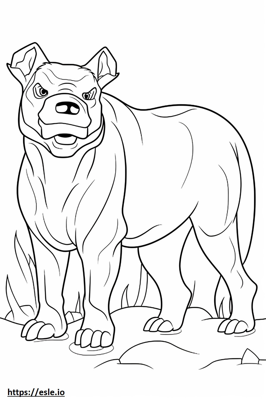 Bulldog drăguț de colorat