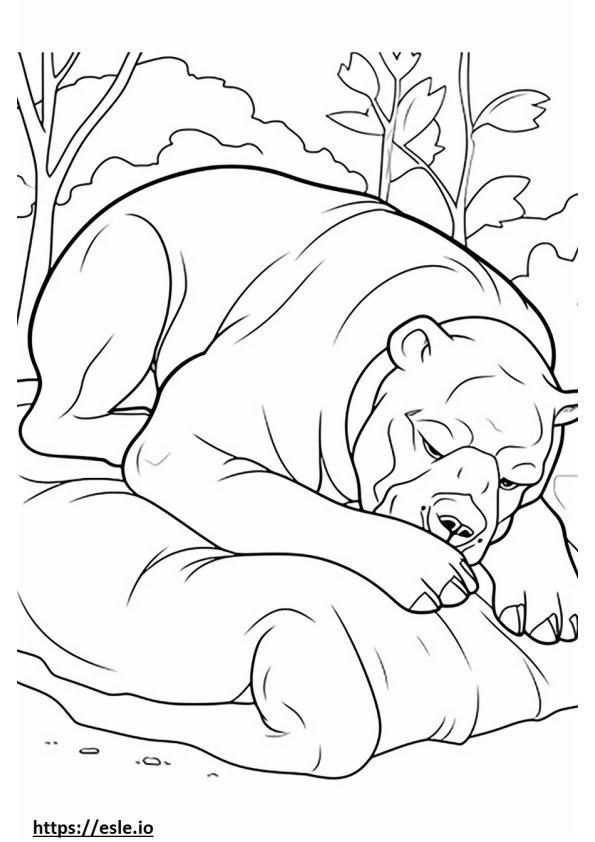 Bulldog Sleeping coloring page