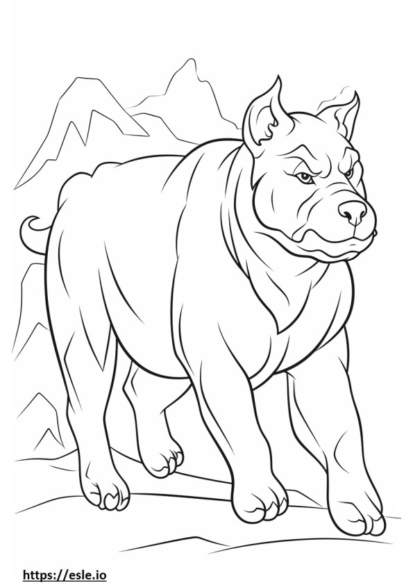 Bulldog Playing coloring page