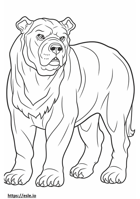 Bulldog Friendly coloring page
