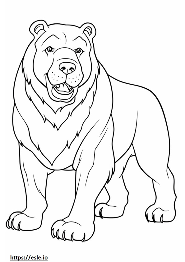 Bulldog-ystävällinen värityskuva