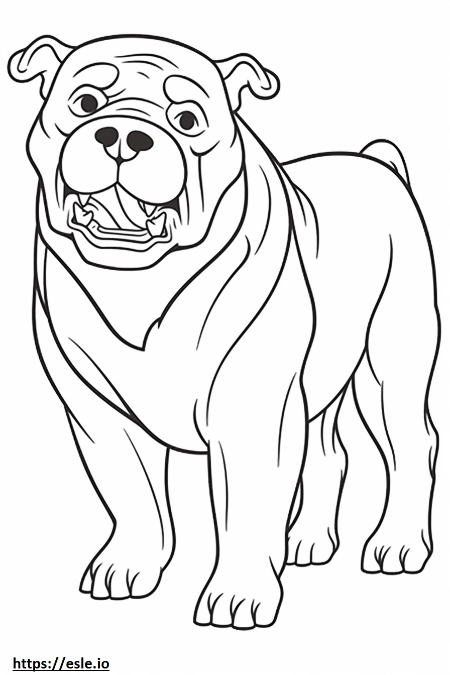 Amigável para Bulldog para colorir