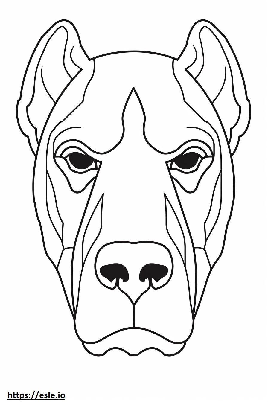 Bullmastiff-gezicht kleurplaat kleurplaat