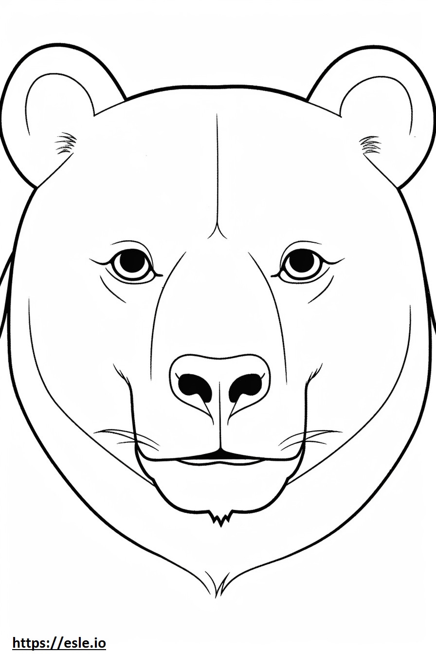 Burmese face coloring page