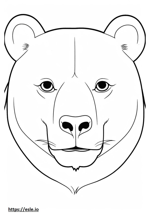 Burmese face coloring page