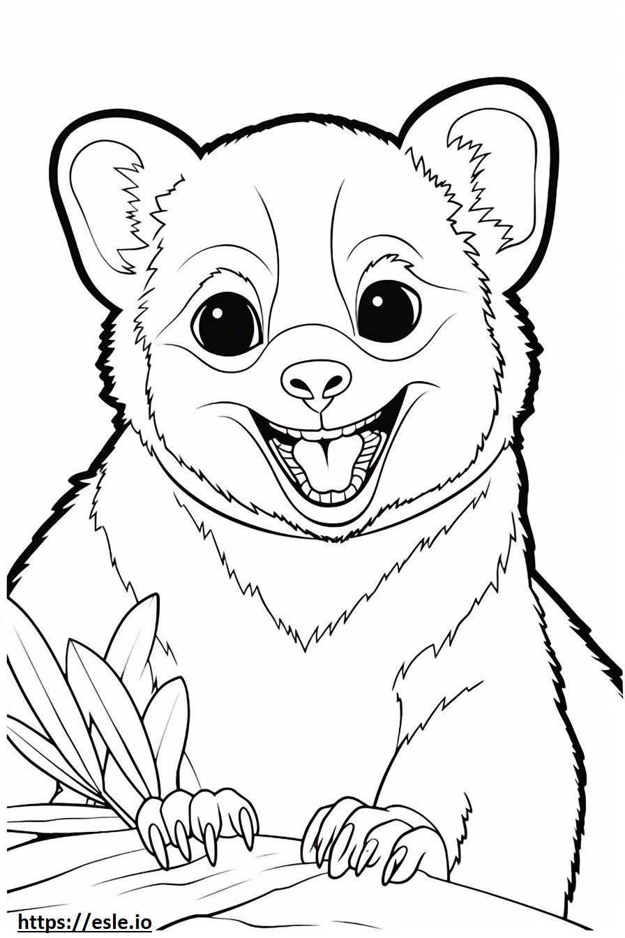 Emoji de sonrisa de bebé Bush para colorear e imprimir