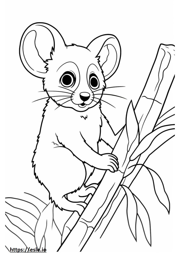 Bush Baby Playing coloring page