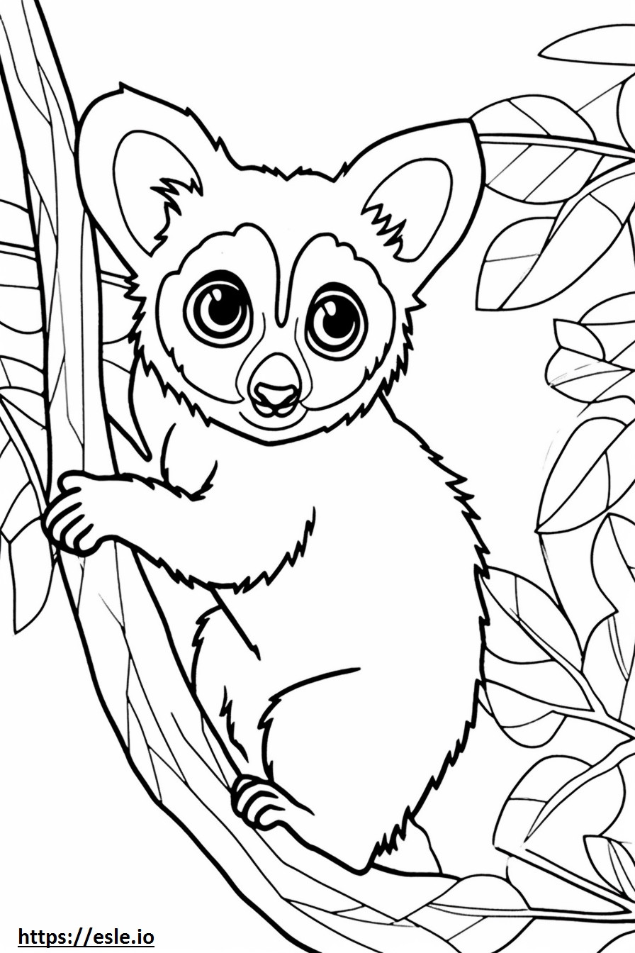 Bush Baby Kawaii coloring page