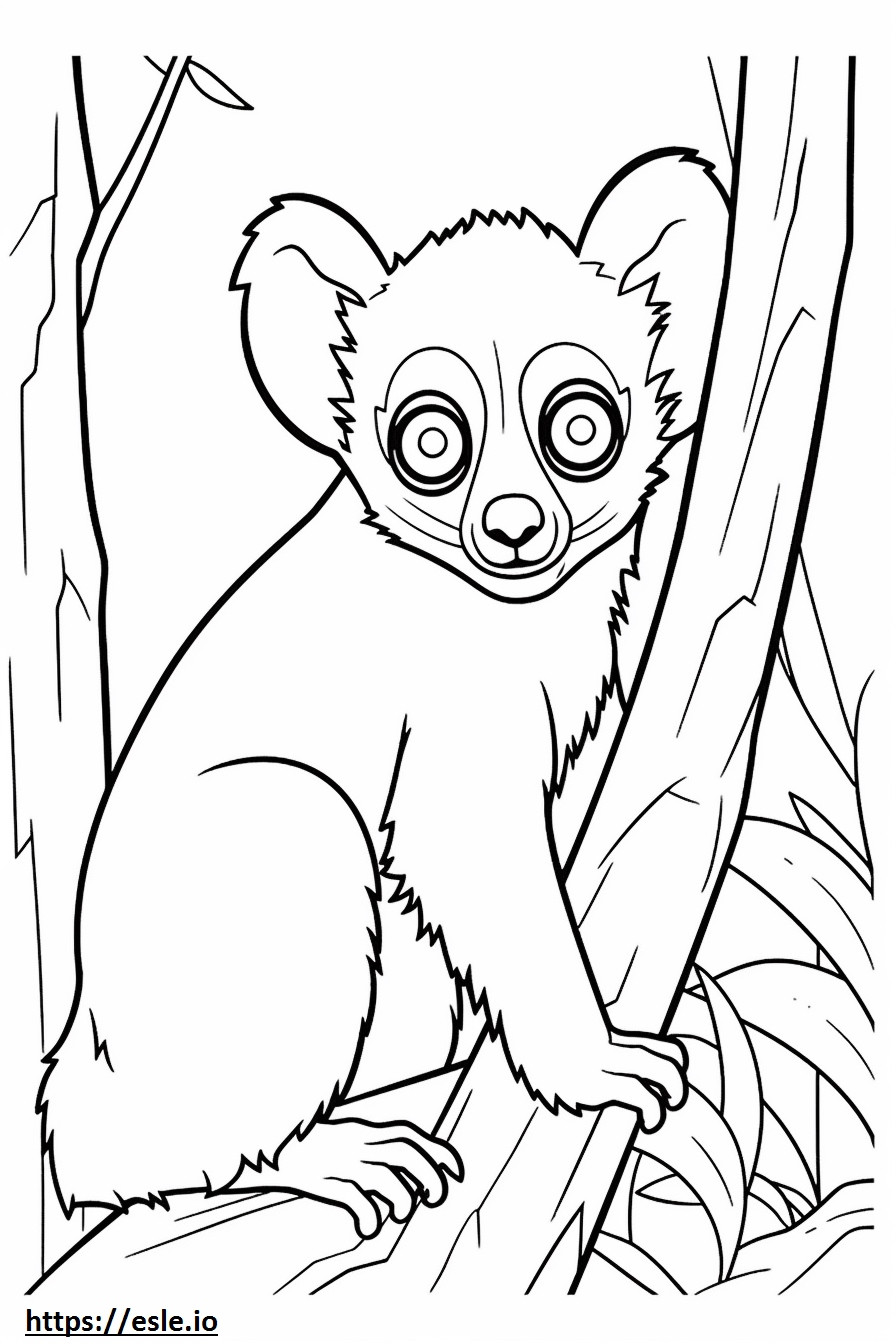 Bush Baby Friendly coloring page