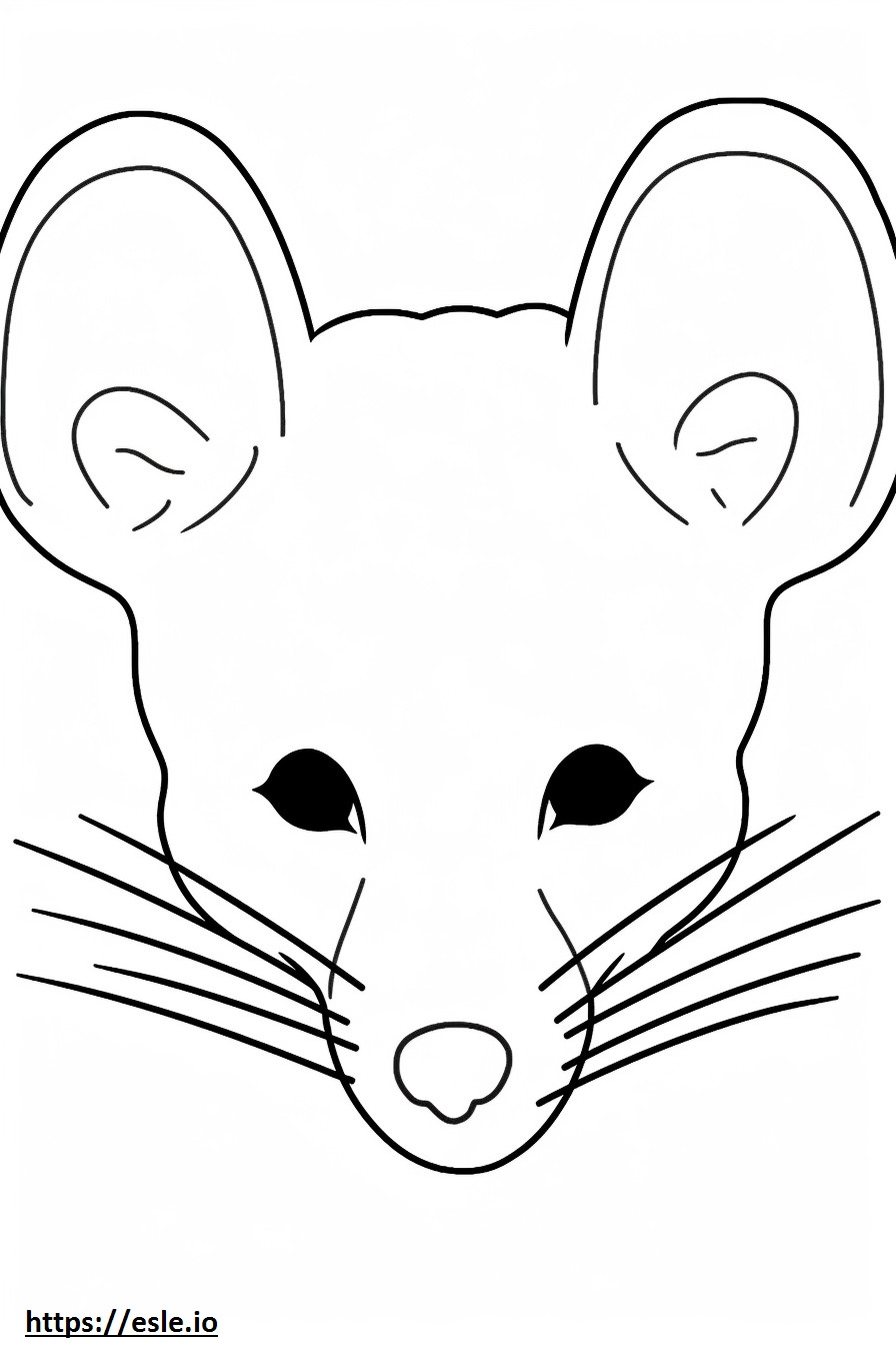 サボテンマウスの顔 ぬりえ - 塗り絵
