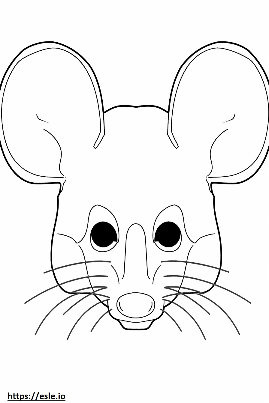 サボテンマウスの顔 ぬりえ - 塗り絵