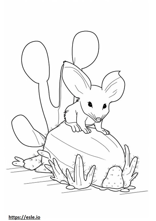 Cacto Rato bebê para colorir