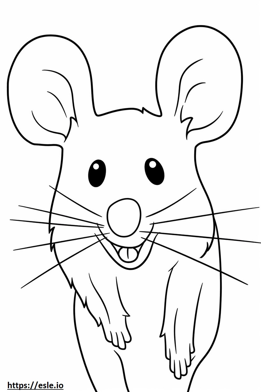 Emoji de sorriso de rato cacto para colorir